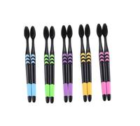 HAMPPLIES 10 Pièces brosse à dents de soins personnels brosse à manche antidérapant Brosse au charbon de bambou