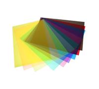 HAMPPLIES 10 Pièces Colored Cellophane Sheets Transparent PVC Film For Crafts Lighting Gels DIY Decoration