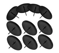 HAMPPLIES 10 Pièces Lot de Bougeoirs Fer pour Bougies Pilier Support Rond pour Couronne de Noël Décoration de Table Festive et Sécurisée Élégant Porte-Bougies pour Salon et Dîner