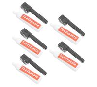 HAMPPLIES 10 pièces Mini House Toothbrush And Toothpaste Resin Charms Set DIY Craft Ornaments For Hair Clips Phone Cases Frames