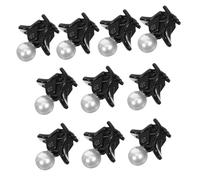 HAMPPLIES 10 Pièces Mini Pearl Hair Claw Clips pour Femmes Accessoires de Coiffure Élégants et Antidérapants Pinces à Cheveux Plastique avec Perles pour Mariage Fêtes et Usage Quotidien