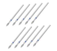 HAMPPLIES 10 Pièces Nail Drill Bits Set With Open Pocket Design Coated Sanding Tips For Manicure Premanicure Cuticle Removal Individually Wrapped For Hygienic Salon And Home Use
