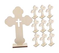 HAMPPLIES 10 Pièces Ornements Forme de Croix Décoratives pour Table Église Baptême Communion Mariage