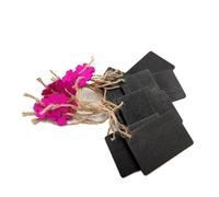 HAMPPLIES 10 Pièces Tableau à Craie Suspendu DIY avec Corde de Jute Petit Tableau Décoratif Rose Rouge Panneaux pour Accueil et Décoration Murale