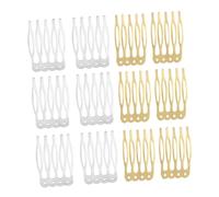 HAMPPLIES 100 pièces Lot Peignes Métalliques pour Cheveux Clips Durables et Accessoires Coiffure Femmes pour Perruques et DIY Finition Or et Outils de Fixation Polyvalents