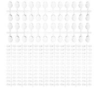 HAMPPLIES 12 Ensembles Outils de Pratique Manucure Transparent Ongles Faux Ovales Moyens Chartes Exposition Couleurs pour Affichage Art Ongles Professionnel