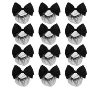 HAMPPLIES 12 Pièces Filets pour Chignon Professionnels avec Nœud Résille Élastique Respirante Couvre-chignon Antidérapant pour Femmes Usage Polyvalent Bureau Danse et Événements