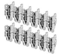 HAMPPLIES 12 Pièces Lot de Loquets Basculants Métal pour Boîte à Outils Fermoirs à Clapet Robustes Verrouillage Sécurisé pour Coffres Bois Armoires Valises et Boîtes à Bijoux Fixation et