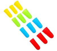 HAMPPLIES 12 pièces Lot de Protège-doigts Silicone Antidérapants Résistants Chaleur pour Cuisine Bricolage Couture Protection Confortable des Extrémités des Doigts