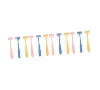 HAMPPLIES 12 Pièces Tondeuse à Poils de Inoxydable Rasoirs Manuels pour Épilation des Aisselles et Corps Jaune Rose et Bleu Épilateur Portable et pour Rasage Sécurité