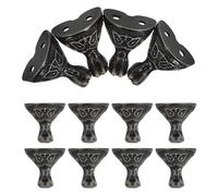 HAMPPLIES 12 Pièces Vintage Jewelry Box Legs with Corner Guards Antique Metal Protective Feet for Boxes Dressers and Storage Chests Elegant Retro Cabinet Hardware Decoration