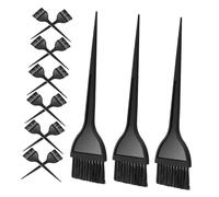 HAMPPLIES 15 Pièces Lot de Pinceaux et Peignes Noirs pour Coloration de Cheveux Applicateurs Durables Plastique Ergonomiques pour Salon et Usage Maison Outils Précis pour Teinture et Mèches
