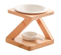 HAMPPLIES 1ensemble Brûleur Huiles Essentielles Céramique Et Porte Bougie Tea Light Diffuseur Aromathérapie Élégant pour Décoration Intérieure pour Offrir Lors des Fêtes