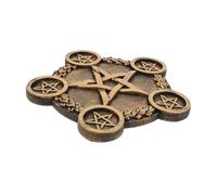 HAMPPLIES 1pièce Bougeoir Étoile Pentacle Décoratif pour Cérémonies Religieuses Et Ambiance Mystérieuse Support De Bougie De Bureau Élégant Accessoire De Décoration De Table