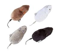 HAMPPLIES 2 Ensembles Lot de Jouets Souris Mécaniques Peluche Jouets À Remonter Amusants Et Réalistes pour Garçon Fille pour Développer Coordination Et Imagination 4 Pièces * 2