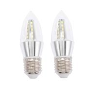 HAMPPLIES 2 pièces Ampoule LED Décorative Culot Candelabra Lumière Blanche Froide Lot de Éclairage et Moderne pour Intérieur et Extérieur