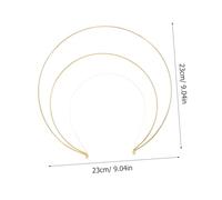 HAMPPLIES 2 pièces Bandeau Couronne Trois Couches Doré pour Femmes Serre-tête DIY Confortable et Sécurisé Accessoire Décoratif pour Coiffure Élégante