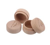 HAMPPLIES 2 Pièces Boîte à Souvenirs pour Bébé en Bois de Hêtre Feuilles et Fleurs, Lot de 2 Pièces, Rangement pour Premiers Cheveux et Dents de Lait, Souvenir de Baptême et Shower, Présent