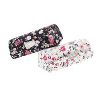 HAMPPLIES 2 pièces Boîte de Rangement pour Lèvres avec Miroir Étui Floral Portable pour Femmes Organisateur Maquillage Pratique et Sécurisé