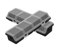 HAMPPLIES 2 pièces Boîte de Rangement pour Vis et Petites Compartiments avec Couvercle Organisateur Compact et Portable pour Outils Écrous et Boulons Boîte de Stockage Pratique pour Garage