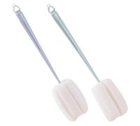 HAMPPLIES 2 pièces Brosse de Nettoyage pour Bouteille Manche Long avec Éponge Multi Usage pour Bouteilles et Biberons Pratique et Sécurisée Rangement Suspendu