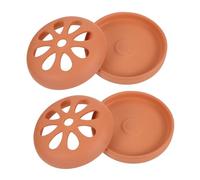 HAMPPLIES 2 Pièces Brûleur Terre Cuite avec Support Spirale Diffuseur Décoratif Aéré pour Intérieur et Extérieur et Sécurisé pour Maison Jardin Balcon