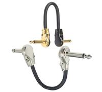 HAMPPLIES 2 pièces Câble Patch Plat Effet Instrument Core pour Guitare Électrique et Basse Cordon Adaptateur Fiable pour Pédale Effet Haute Usage Scène et Rue