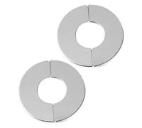 HAMPPLIES 2 pièces Cache-tuyau Mural Acier Inoxydable Cache Bride de Robinet pour Salle de Bain Couvre Joint pour Valve Angle Plaque Escutcheon et Facile à Installer