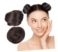 HAMPPLIES 2 Pièces Claw Hair Clip Holder For Women Fake Space Buns Hair Extensions Lightweight Comfortable Firm Grip Deep