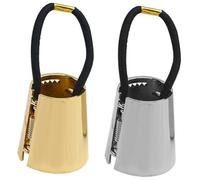 HAMPPLIES 2 Pièces Coffret de Élastiques à Cheveux avec Manchons Métalliques Accessoires Chic pour Filles pour Ponytails et Activités