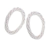 HAMPPLIES 2 Pièces Couronne de Vigne Naturelle Rotin Forme Ronde pour DIY Décoration Rustique et Moderne Anneau Léger Mariage Noël et Intérieur Campagne