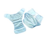 HAMPPLIES 2 Pièces Couvre-couches Maille Élastique Respirante Né Culottes Réutilisables Polyester Pantalons Apprentissage Potty Frais et Confortables pour Garçon Fille Mois