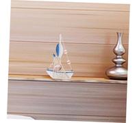 HAMPPLIES 2 Pièces Décoration de Bureau Lot Mini Modèles de Voiliers Style Méditerranéen Ornement Nautique pour Centre de Table et Décoration Intérieure