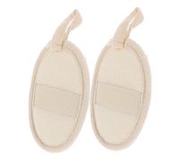 HAMPPLIES 2 pièces Éponge Exfoliante Naturelle Luffa avec Bande Suspendue Gommage Corporel pour Dos Genoux et Peau Sensible pour Hommes Personnes Âgées et Handicapées