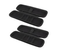 HAMPPLIES 2 pièces Étui Brosse Dents Voyage Noir Rigide avec Poche Filet Respirante pour Rangement Brosse à Dents Électrique et Dentifrice EVA