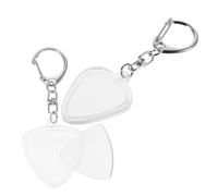 HAMPPLIES 2 Pièces Étui pour Médiator Étui à Plectre Pendentif Médiator pour Guitare Choisir Titulaire Boîte Rack De Guitare Transparent Métal