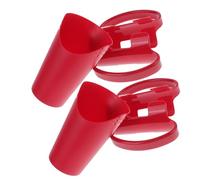 HAMPPLIES 2 Pièces Gobelet de Soins Spécial pour Personnes Âgées Tasse Stable Antidébordement avec Double Poignée Coupe Inclinée pour Hydratation Contrôlée et Prévention Dysphagie Rouge