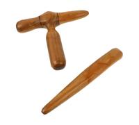 HAMPPLIES 2 pièces Gua Sha Planche Bois Massage Ergonomique Outil de Massage Corporel Soulageant la Circulation Sanguine pour Yoga et Auto-massage