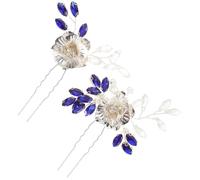 HAMPPLIES 2 Pièces Hair Chopsticks For Wedding Elegant Rhinestone Bridal Hairpins With Sturdy Metal Design Fit For All Hair Types Secure Hold And Loose Waves