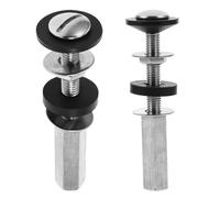 HAMPPLIES 2 pièces Kit de Remplacement Boulons et Joints pour Réservoir de Toilettes Vis Durables avec Rondelle Étanchéité Anti-fuite et Résistants Chaleur Adapté Plupart des Wc Standards