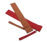 HAMPPLIES 2 Pièces Lot de 2 Étuis pour de Batterie Vintage en Cuir PU Jaune et Rouge, Housse Compacte 42,4 X 6,6 CM, Accessoires de Percussion Portables pour Transport et Protection en