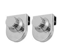 HAMPPLIES 2 Pièces Lot de 2 Verrous sans Perçage pour Porte Vitrée 8 MM en Alliage Argenté, Serrure de Vitrine à Bijoux et Armoire à Vin, Sécurité Renforcée pour Vitrines de Centres