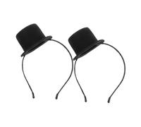 HAMPPLIES 2 Pièces Mini Top Hat Headband Vintage Fascinator For Women Lightweight Costume Dress Up Hat Clip For Tea Parties And Halloween