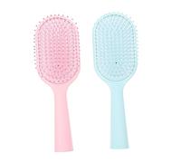 HAMPPLIES 2 pièces Peigne Démêlant Long Manche Salon de Coiffure Peigne Massage Cheveux Bouclés et Kit Rose et Bleu pour Usage Quotidien
