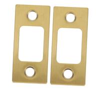 HAMPPLIES 2 pièces Plaque de Gâche Acier Inoxydable pour Pêne Dormant Lot de Finition Noire Renfort Serrure pour Portes Installation Facile pour Sécurité Intérieure
