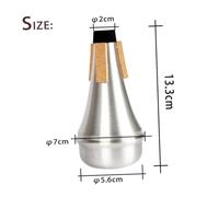 HAMPPLIES 2 pièces Sourdine Trompette Aluminium Silencieuse pour Pratique Accessoire Musical Réutilisable Du Volume Installation Rapide Finition Argentée