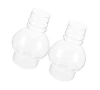 HAMPPLIES 2 Pièces Vintage Oil Lamp Shade Glass Chimney Replacement For Kerosene Lanterns Tall With Diameter Retro Hurricane Lamp Globe