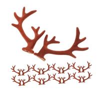 HAMPPLIES 20 Pièces Bandeau DIY Cerf Flockage Accessoires de Cerfons pour Décoration de Noël Embellissements Stables et Faciles à Installer pour Création de Bandeaux et