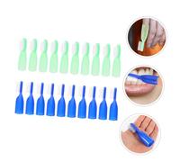 HAMPPLIES 20 pièces Brosses à Dents de Prison Miniatures Poils Souples Compactes et Portables Brosses Dentaires Anti-automutilation pour Établissements Psychiatriques et Carcéraux Bleu et