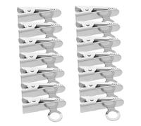 HAMPPLIES 20 Pièces Clips Microphone Lavalier Métal Support pour Micro-clip Attache Robuste pour Chemises Vestes et Costumes Fixation Stable pour Interviews et Présentations